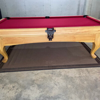 Solid Maple with Natural Oak Stain 88”x44” Olympian Billiards Classic Series Pool Table